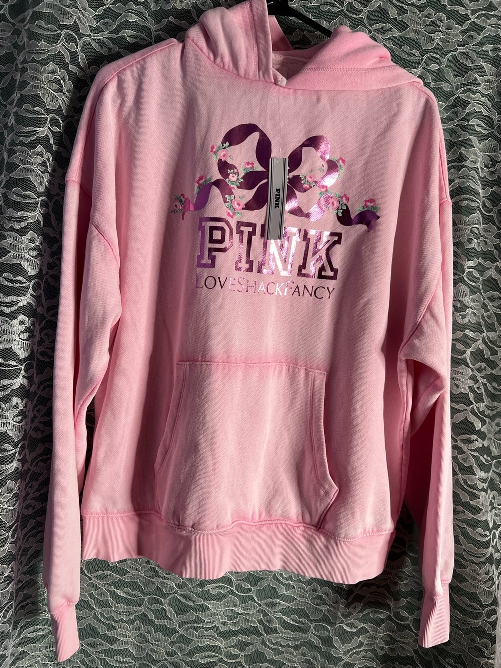Victorias Secret PINK x Love Shack Fancy Tracksuit Hoodie and Pants Set Small